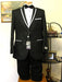 Black 2 Button Trimmed Lapel Tuxedo Jacket And Pant For Men