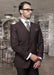 2 Button Brown Suit With A Vest Super 150'S Italian Pick Stitched Lapel Slanted Pocket - Three Piece Suit - 100% Percent Wool Fabric Suit - Worsted Wool Business Suit