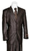 Vitali Men's 2 Button Brown Shark Skin Suit
