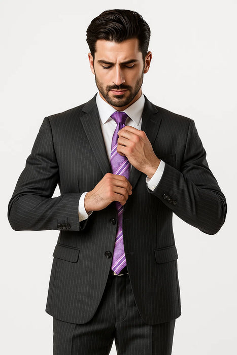 Mens-Two-Buttons-Charcoal-Suit-