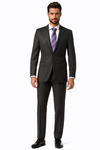 Mens-Two-Buttons-Charcoal-Suit-