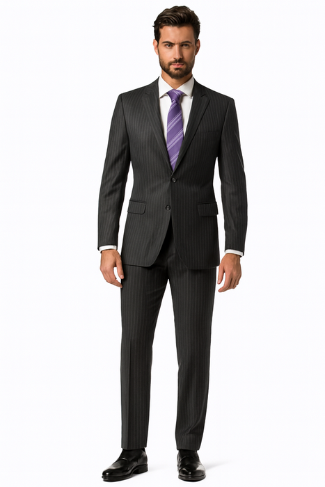 Mens-Two-Buttons-Charcoal-Suit-
