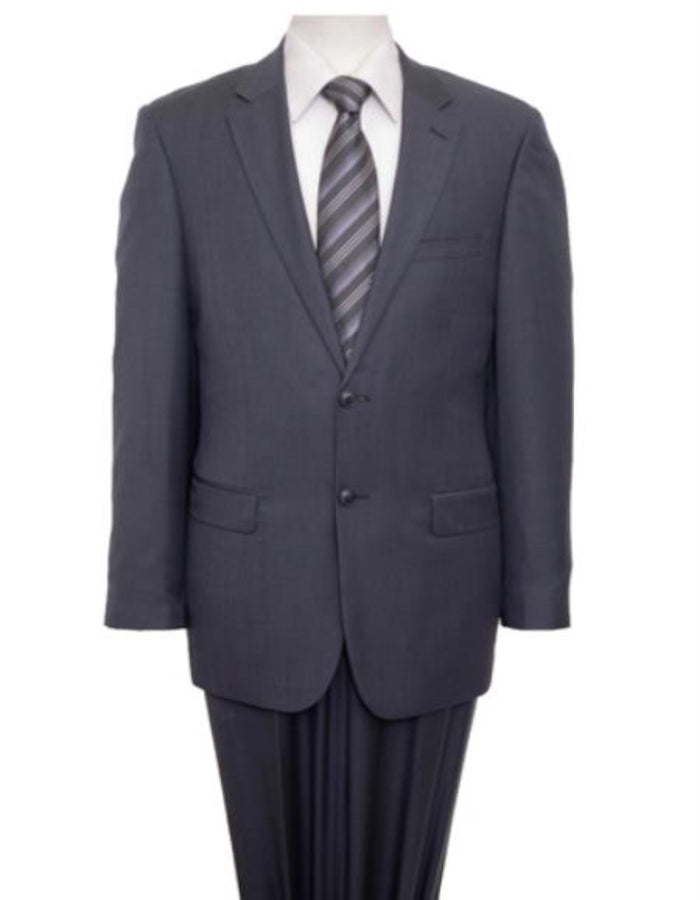 Flat Front 100% Wool Classic Gray 2 Button Side Vent Jacket~ Designer Affordable Inexpensive Authentic Reg Price $795 Pants