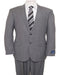 Solid Gray 2 Button Side Vent 100% Wool Suit