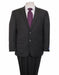 Reg Price $795 Designer Affordable Inexpensive Authentic 100% Wool Suit 2 Button Side Vent Jacket Flat Front Pants Pinstripe Dark Gray