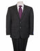 Reg Price $795 Designer Affordable Inexpensive Authentic 100% Wool Suit 2 Button Side Vent Jacket Flat Front Pants Pinstripe Dark Gray