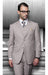 Men's 2 Button Regular Fit Tan ~ Beige 3 Piece Suits
