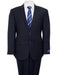 Reg Price $795 Designer Affordable Inexpensive Authentic 100% Wool Suit 2 Button Side Vent Jacket Flat Front Pants Birdseye Dark Navy