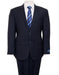 Reg Price $795 Designer Affordable Inexpensive Authentic 100% Wool Suit 2 Button Side Vent Jacket Flat Front Pants Birdseye Dark Navy