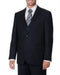 Men's Navy Two button vested style 3 Piece Suits