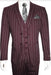 Mens Two Buttons Notch Lapel Burgundy Suit