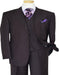 Solid Plum Eggplant Very Dark Purple W Hand-Pick Stitching Super 150'S Vested Suit - 100% Percent Wool Fabric Suit - Worsted Wool Business Suit