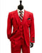 Mens All Season Suit Brand 3 Piece Vest Designer Classic Dress 2 Buttons Trendy Red Suit