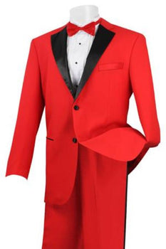 Men's Stylish 2 Button Tuxedo Red and Black - Red Tuxedo