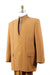 Trimmed Pleated Pants Vested Camel ~ Gold Unique 2 Button 3 Piece Men's Suits Fashion Tuxedo For Men