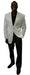 2 Button Style Jacket White Color Cheap Priced Unique Fashion Designer Men'S Dress Men'S Wholesale Blazer Sale / Sportcoats + Black Shirt + Black Dress Pants