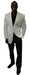 2 Button Style Jacket White Color Cheap Priced Unique Fashion Designer Men'S Dress Men'S Wholesale Blazer Sale / Sportcoats + Black Shirt + Black Dress Pants