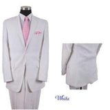 White 2 Button Elbow Patch Sleeve Linen/Cotton Men'S Summer Blazer Suit/Sportcoat
