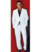 Mens 2 Button Wool Fabric Stylish White Suit