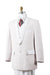 Men's Unique 2 Button Trimmed Pleated Pants Vested 3 Piece Sharkskin Fashion Suit White - Rhinestone Fashion Tuxedo For Men