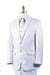 White 3 Piece Unique Vested  Men's Suits