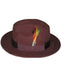 Men's Untouchable Rust Fedora Wool Dress Hat