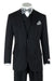 Mens Urban Black Stripe Suit - Double Breasted Vest Pleated Pants