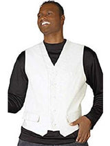 Men's White 5 Buttons V-Neck Fashion Dress Tuxedo Wedding Vest ~ Waistcoat ~ Waist coat