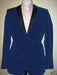 Men's Dark Blue Two Tone Trimming Notch Collar Men's blazer Jacket