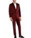 Men's  Velvet Burgundy Suit