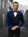 Men's Velvet Suit Shawl Lapel Dark Navy Suit