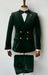 Mens Velvet Suit - Slim Fit  Double Breasted Suit - Blazer and Pants Green