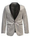 Men's Velvet Tuxedo Blazer Slim Fit Grey With Black