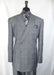 Men's Vinci Peak Lapel Double Breasted Suit High back Vented Jacket with Flap Pockets Grey