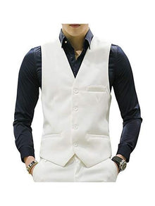 Men's Waistcoat Casual Suit Dress Tuxedo Wedding Men's Vest