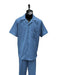 Mens Walking Suit - Big and Tall Casual Suit - Sky Blue Suit Up to 6XL Pants