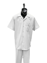 Mens Walking Suit - Big and Tall Casual Suit - White Suit Up to 6XL Pants