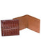 Men'S Genuine Exotic Animal Skin Ferrini Cognac Genuine Hornback Crocodile Wallet Cognac