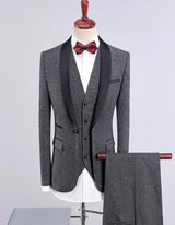 Men's Wedding ~ Prom Shawl Collar Vested 3 Pieces Tuxedos