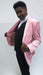 Men's Wedding / Prom Slim Fit Blazer Pink Velvet Sport Coat