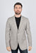 Men’s Heather Beige Cowboy Sport Coat – Classic Elbow Patch Jacket