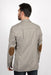 Men’s Heather Beige Cowboy Sport Coat – Classic Elbow Patch Jacket