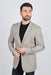 Men’s Heather Beige Cowboy Sport Coat – Classic Elbow Patch Jacket