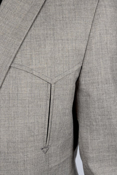 Men’s Heather Beige Cowboy Sport Coat – Classic Elbow Patch Jacket