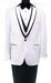 Men's Bryan Michaels Flat Front Trousers Shawl collar White One Button Tuxedo