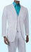 Men'S 3pc Linen Suit Ticket Pocket Summer Linen Suits Outfit Vest And Pants White
