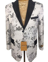 Men's White ~ Black Cheap Priced Designer Fashion Dress Casual Blazer On Sale Blazer