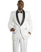 White And Black Lapel Tuxedo Suit Jacket & Pants Blazer Dinner Jacket Looking