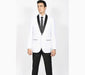 Men's White Black Shawl Collar Slim Fit Kids Sizes 2 Piece Perfect for toddler Suit wedding attire outfits Fashion Tuxedo For Men