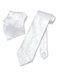 Men's Trendy Paisley Pattern White Polyester Neck Ties Set With Hanky -Men's Neck Ties - Mens Dress Tie - Trendy Mens Ties